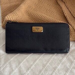 Fossil Black Leather Wallet